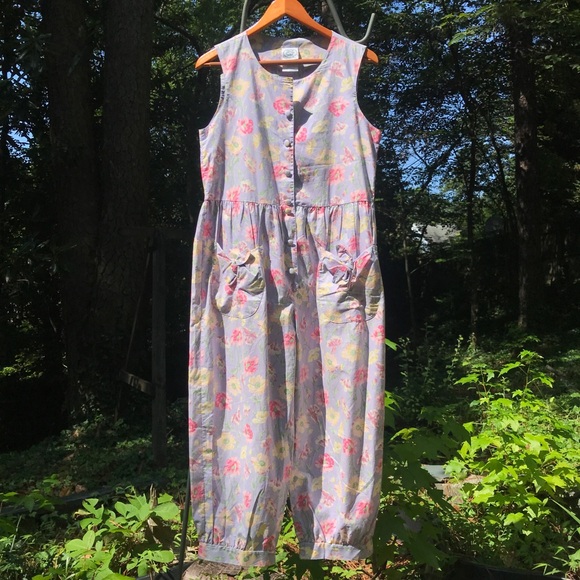 Laura Ashley Pants - Vintage Laura Ashley Floral Jumpsuit